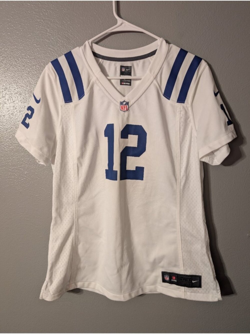 Nike Womens Large Indianapolis Colts Andrew Luck 12 Game Jersey White On Field
